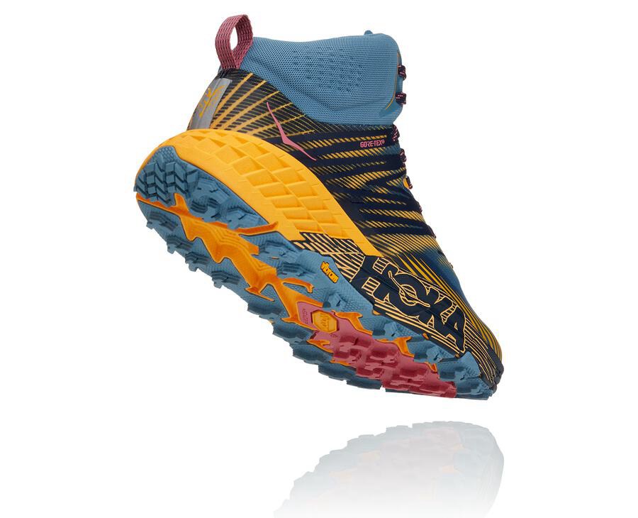 Hoka Australia One One Speedgoat Mid GORE-TEX 2 - Womens Trail Shoes Blue - LDKFS-6301